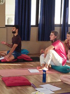 students practicing during yoga ttc