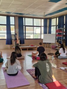 students practicing during yttc